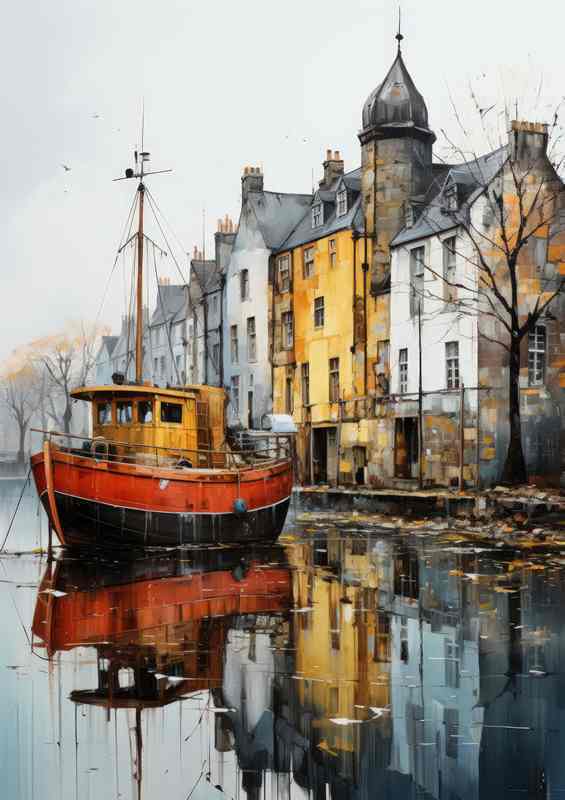 Small Boat Leaving A New Journey Begins | Poster