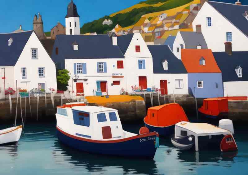 Colorful Coastal Haven | Canvas