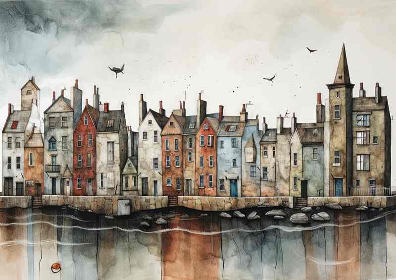 Colourful Harbour Street | Di-Bond