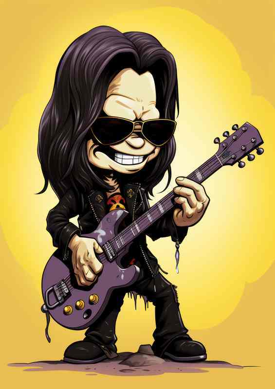 Ozzy Osbourne Simpsons cartoon style | Poster