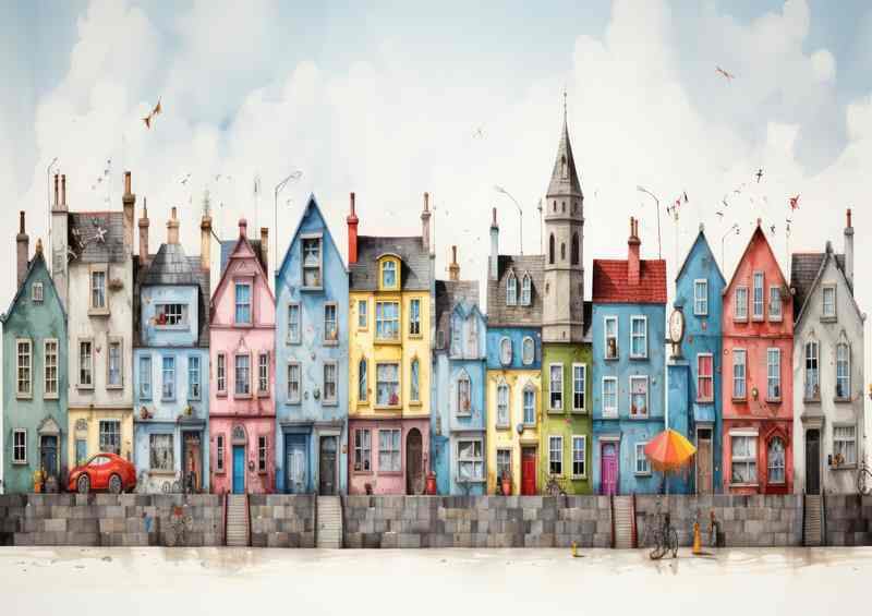 Multi Coloured Town Houses | Di-Bond