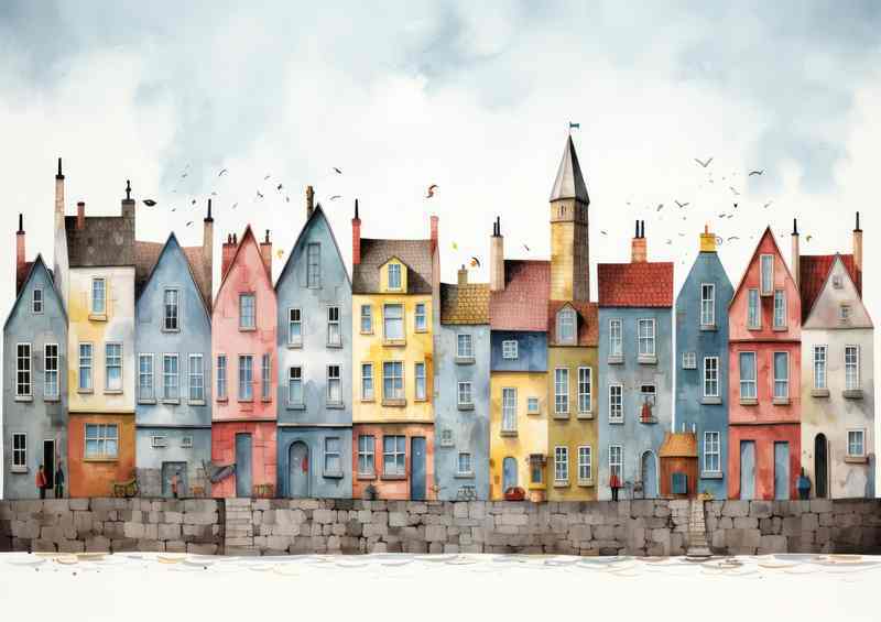 Muti Coloured Town A Mix Of Crazy | Metal Poster