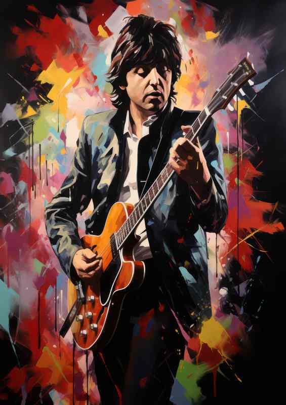 Paul McCartney Very colourful splash | Poster