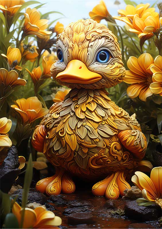 Duck From The Beyond In Yellow | Poster