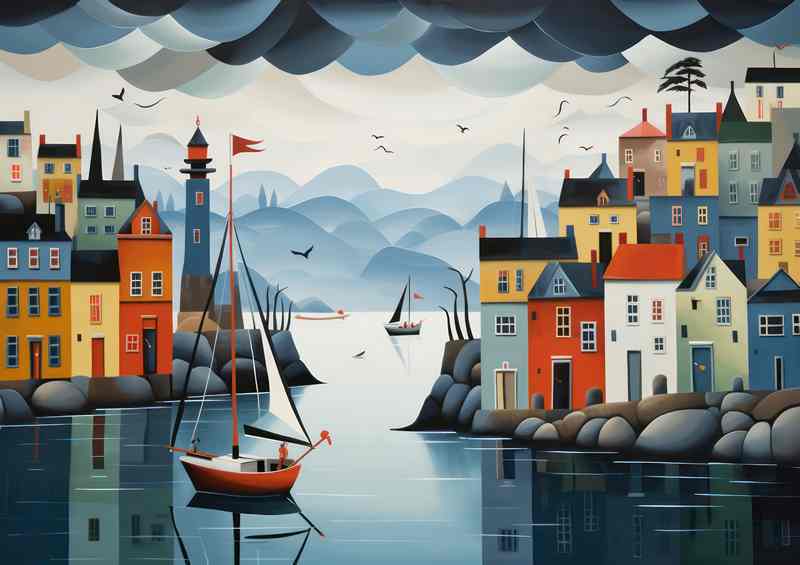 Seaside Stormy Day | Poster