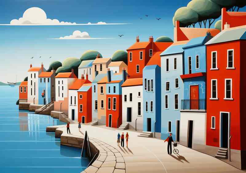 Surreal Lakeside Homes | Poster