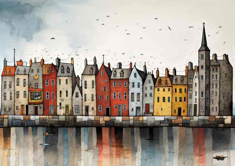 Urban Harbour Harmony | Metal Poster
