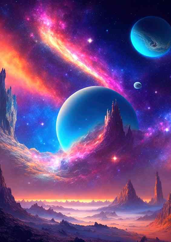 Amazing vista fantasy space | Metal Poster