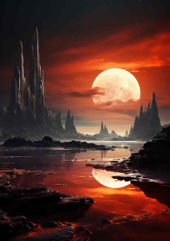 Astrological Elegance Stylish Space Design | Metal Poster