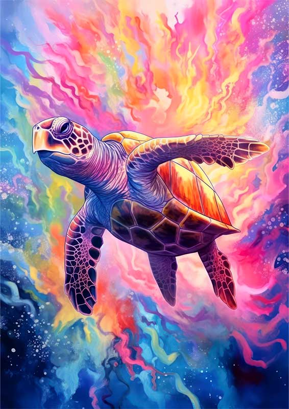 Radiant Reef Rider | Metal Poster