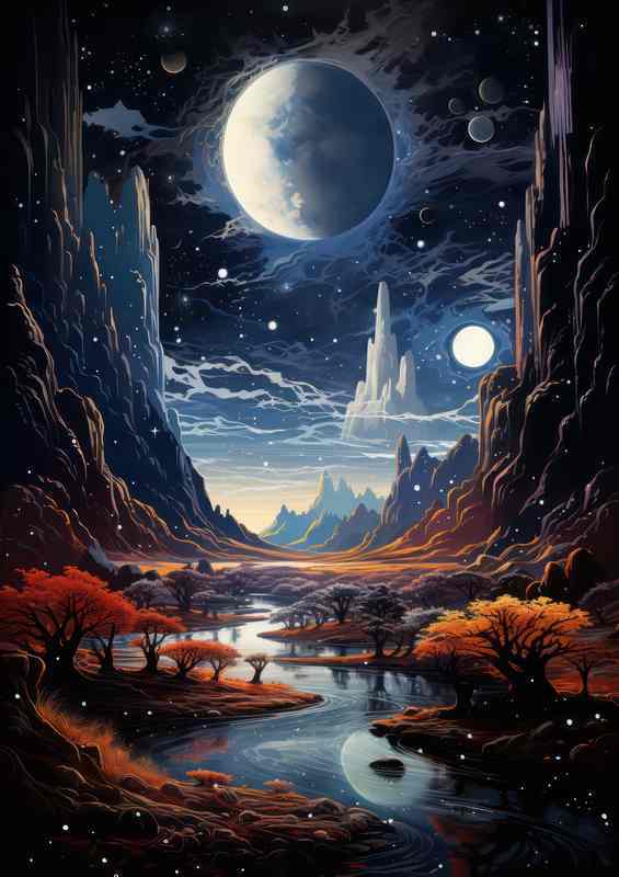 Enchanting Celestial Bodies Artistic Cosmos | Di-Bond