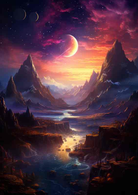 Futuristic Universe Art Innovative Cosmos | Metal Poster