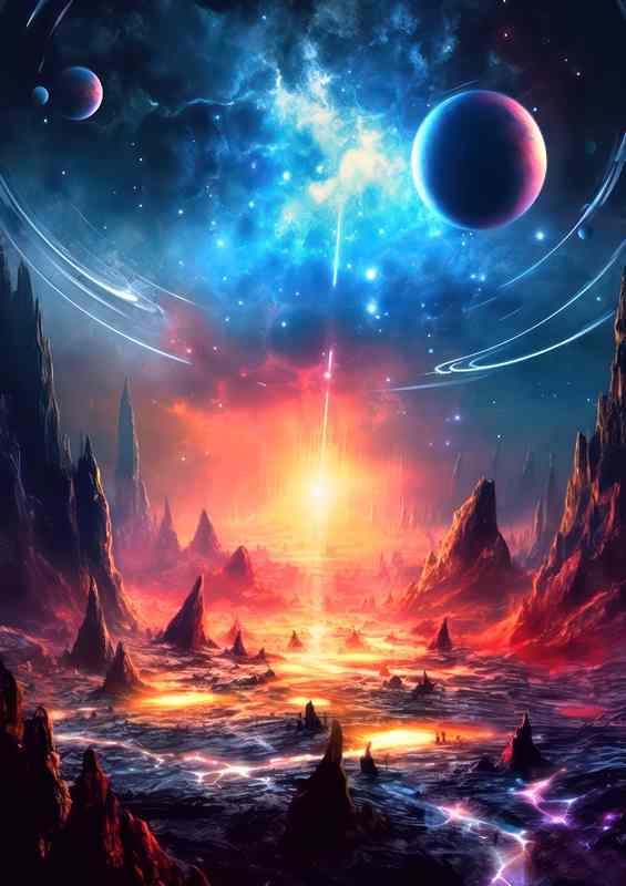 Galactic Garden Futuristic Space Venture | Canvas