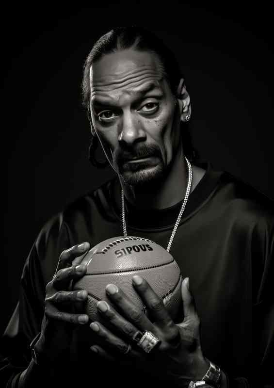 Snoop dogg with Basketball while holding his fingers | Poster