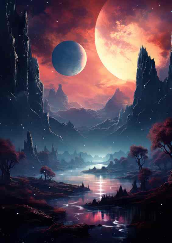 Imaginative Cosmic Designs Artistic Space | Canvas