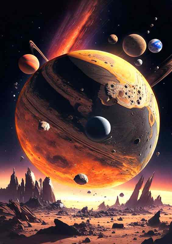Solar Planets Fantasy Space | Canvas