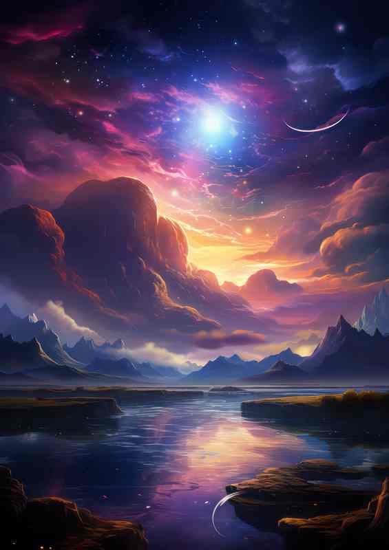 Solar System Elegance Artistic Planetary | Canvas