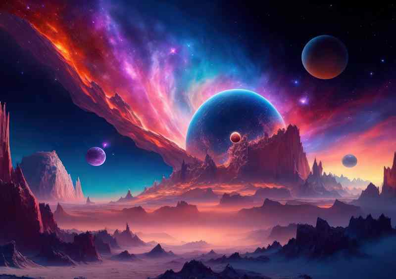 Celestial Elegance Artistic Space Exploration | Di-Bond