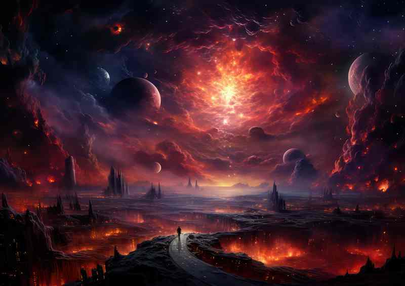 Dreamy Stellar Scenes Artistic Galaxy | Di-Bond