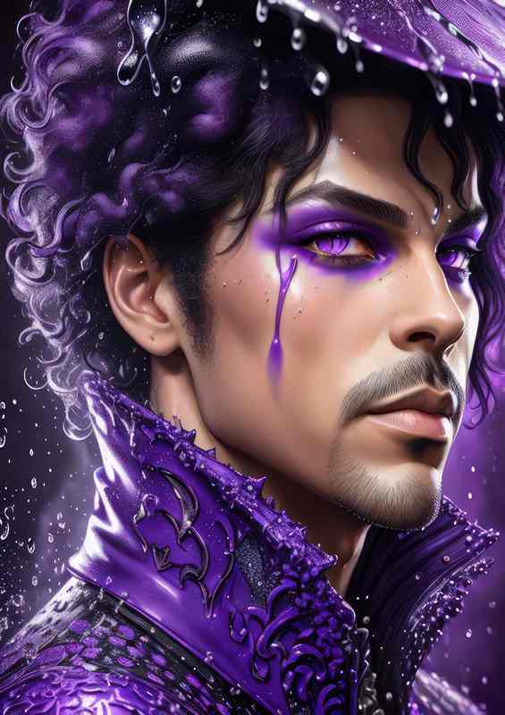 Splash art of prince purple rain | Canvas