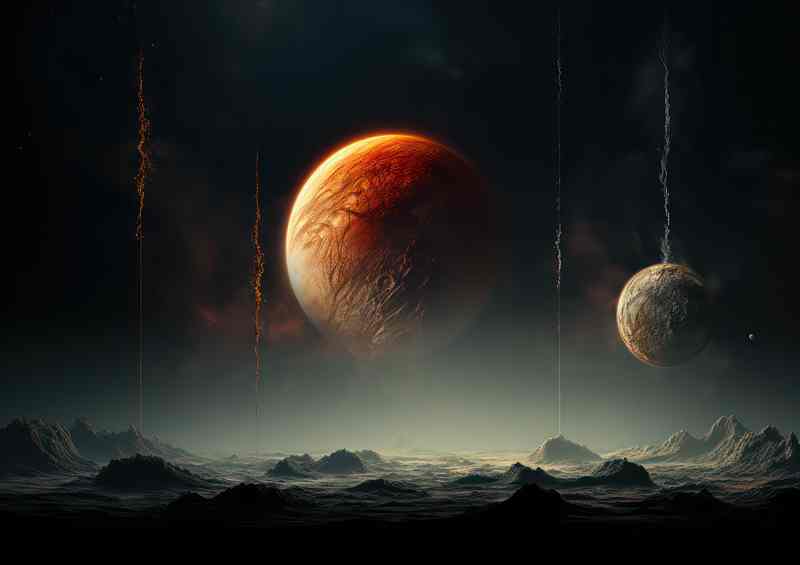 Astro Art Galaxy Saturn Venus And Mars | Poster