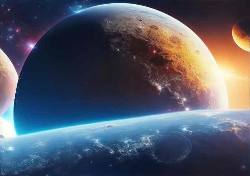 Stellar Beauty Aesthetic Galaxy Design | Metal Poster
