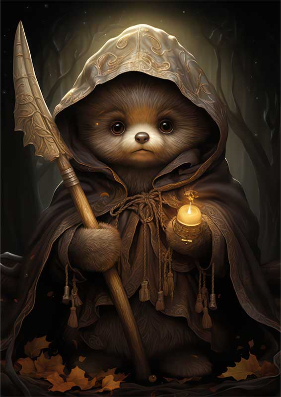 Benny The Bear Walking In The Forest | Canvas