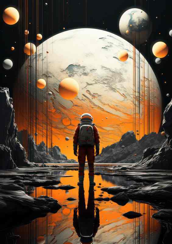 Abstract Cosmos Illustration Creative Space | Metal Poster