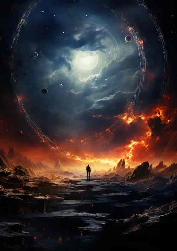 Celestial Travels Astronauts in the Galactic Wilderness | Poster