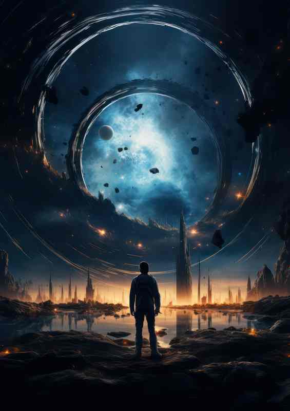 Celestial Wanderer Astronaut in the Infinite Cosmos | Poster