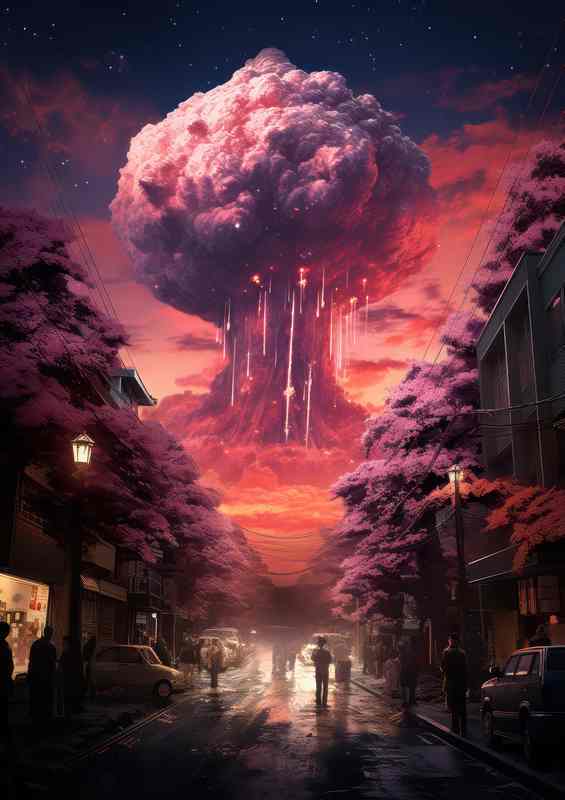 Galactic Wonders Space Pink Glow | Metal Poster