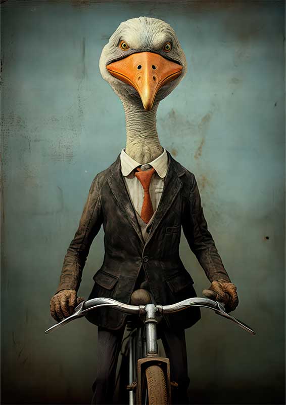 Gerry The Goose Riding On A Sunny Day | Canvas