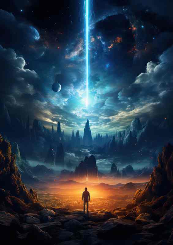 Innovative Space Exploration Art Creative Cosmos | Metal Poster