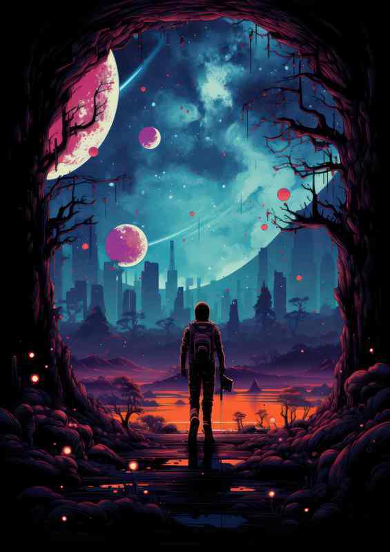 Mesmerizing Space Odyssey Artistic Cosmos | Canvas