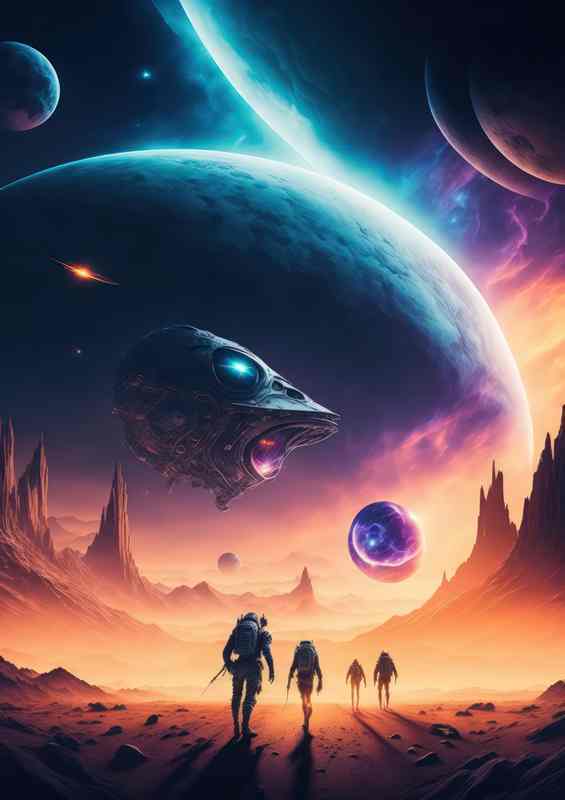 Radiant Galactic Scenes Spectacular Galaxy | Poster