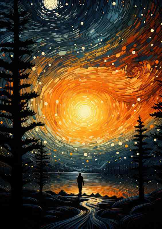 Spacesuit Sojourns Man’s Quest in Outer Space | Metal Poster