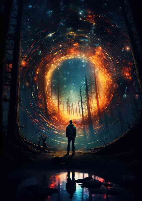 Stellar Explorer Mans Quest Among the Stars | Metal Poster