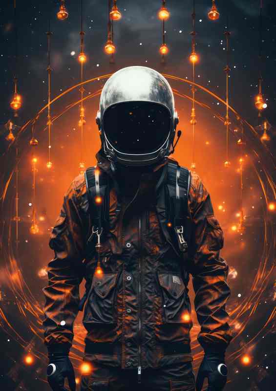 The Final Frontier Man in Spacesuit Explores | Poster