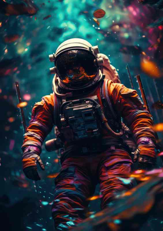 Astral Pioneer Mans Journey to the Stars | Canvas