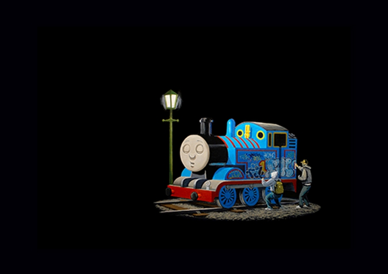 Thomas the tank graffiti | Canvas