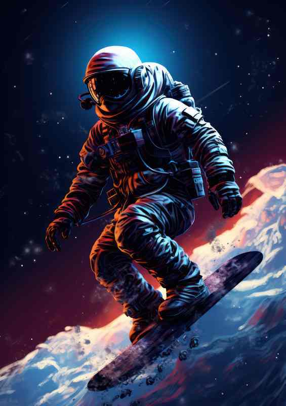 Cosmic Skyboarding Exploration | Canvas