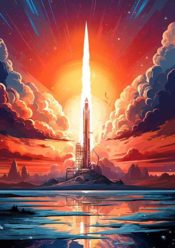 Celestial Journeys Epic Adventures of Space Rockets | Di-Bond