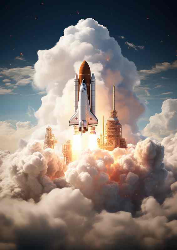 Cosmic Ascent Spectacular Views of Rocket Launches | Di-Bond