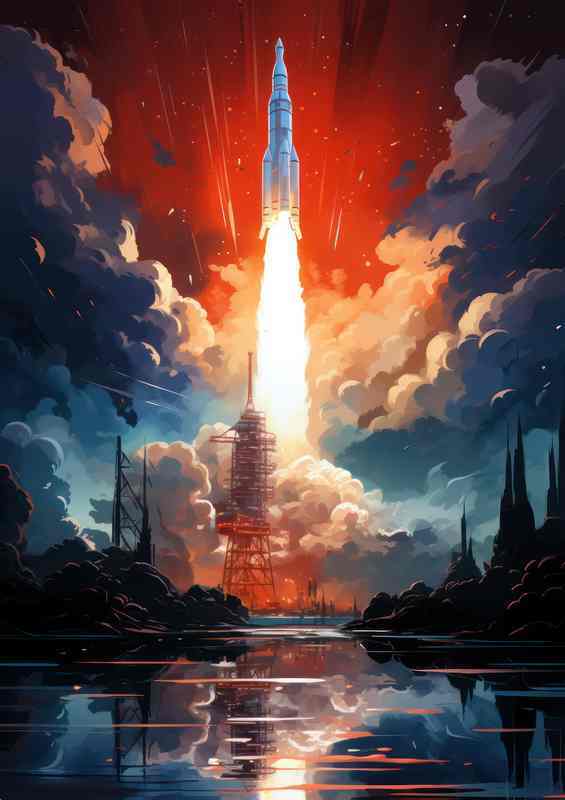 Cosmic Launchpads Sites of Spectacular Rocket | Canvas