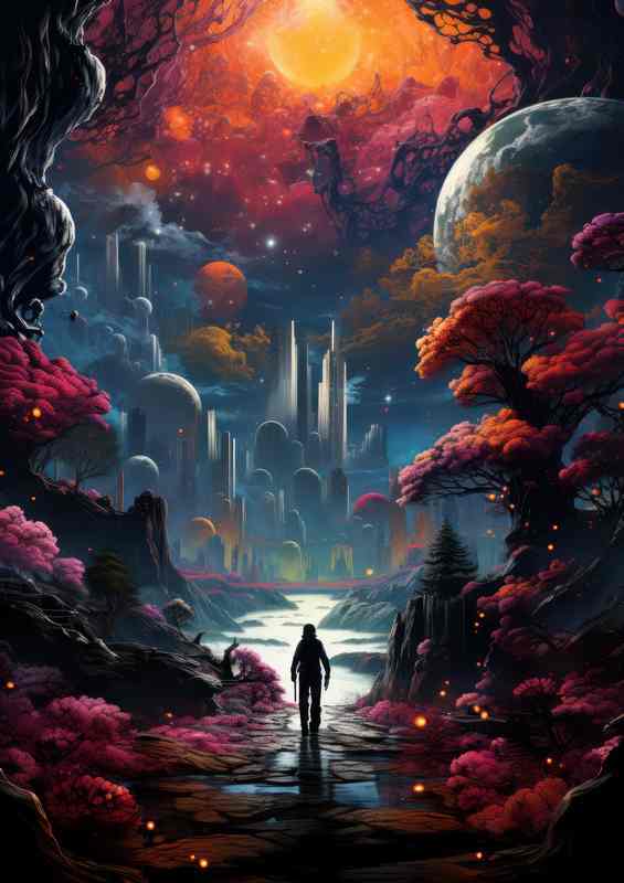 Galactic Frontiers Astronauts Journey to the Stars | Poster