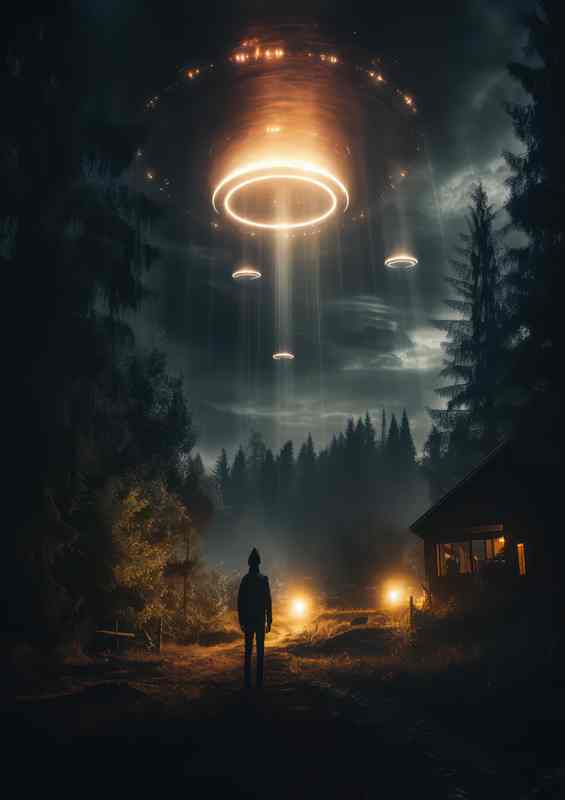 Galactic Oddities Unraveling UFO Conundrums | Metal Poster