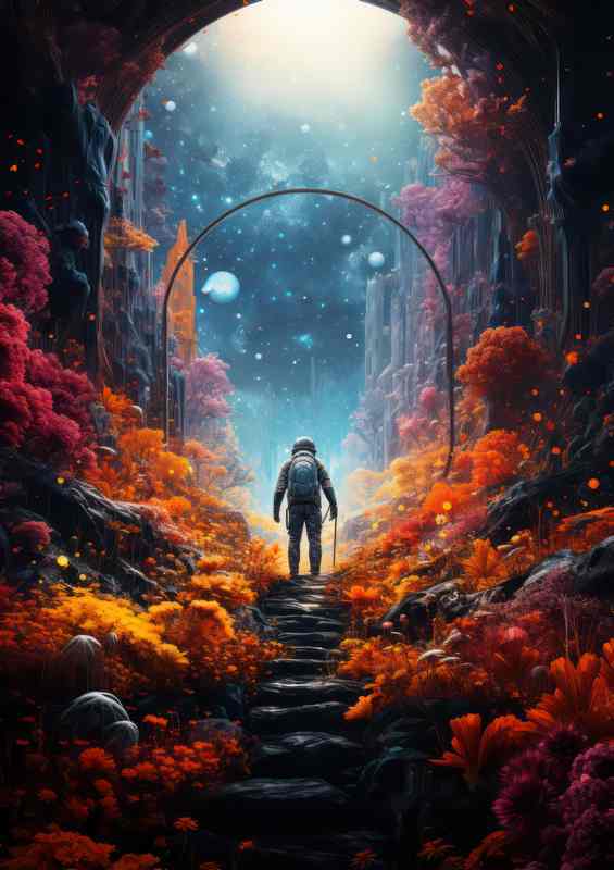 Galactic Odyssey Astronauts Stellar Exploration | Poster