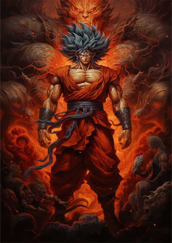 Goku is surrounded by giants and monsters | Di-Bond