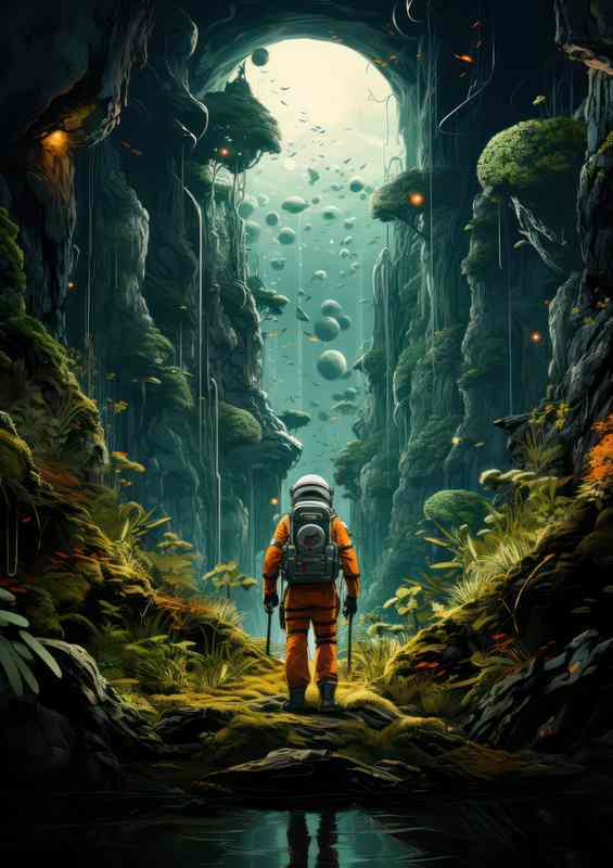 Galactic Voyager Mans Exploration of the Cosmos | Metal Poster