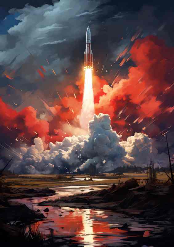Igniting the Sky The Power of Space Rocket Launches | Canvas